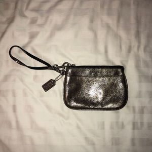 Coach Metallic Wristlet